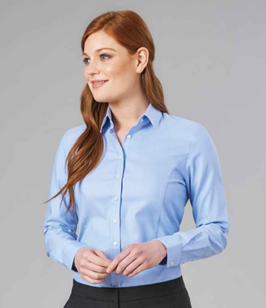 Brook Taverner Ladies Albany Long Sleeve Classic Oxford Shirt - Sky Blue