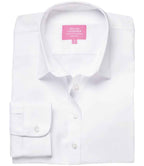 Brook Taverner Ladies Albany Long Sleeve Classic Oxford Shirt - White