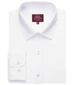 Brook Taverner Ortona Classic Fit Long Sleeve Shirt - White