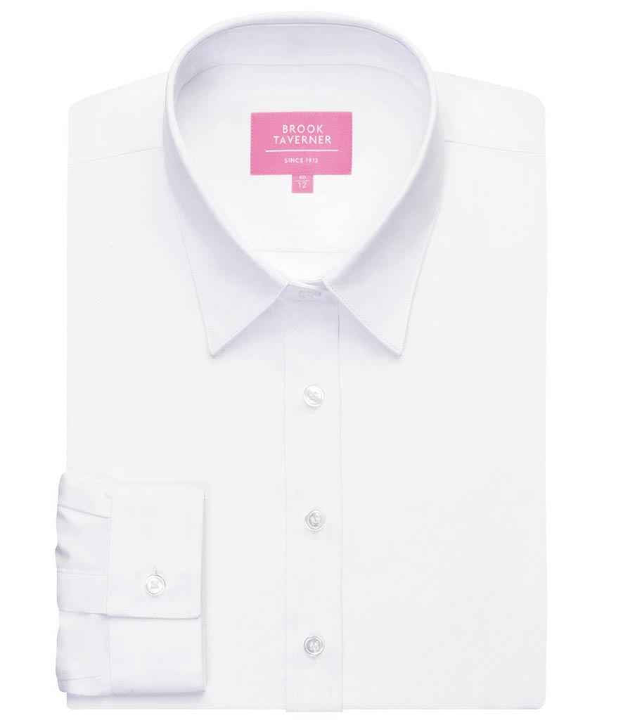 Brook Taverner Ladies Silvi Fitted Long Sleeve Blouse - White