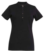 Brook Taverner Ladies Arlington Premium Cotton Polo Shirt - Black