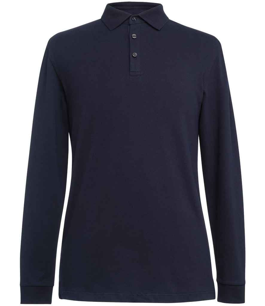 Brook Taverner Frederick Long Sleeve Polo Shirt - Navy