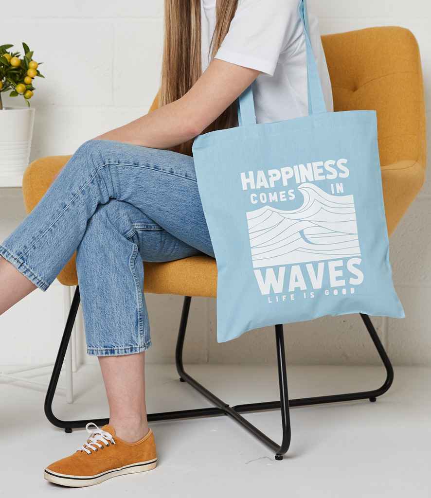 Brand Lab Cotton Long Handle Shopper - Light Blue