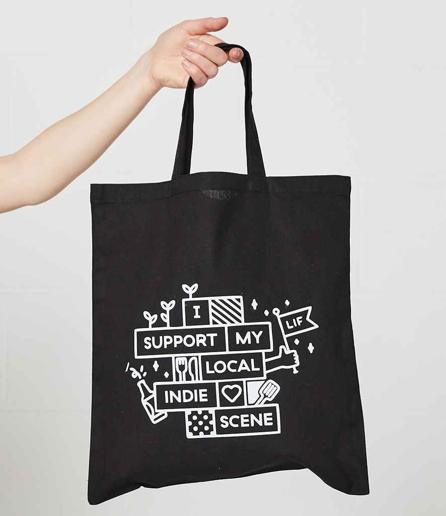 Brand Lab Cotton Short Handle Shopper - Black