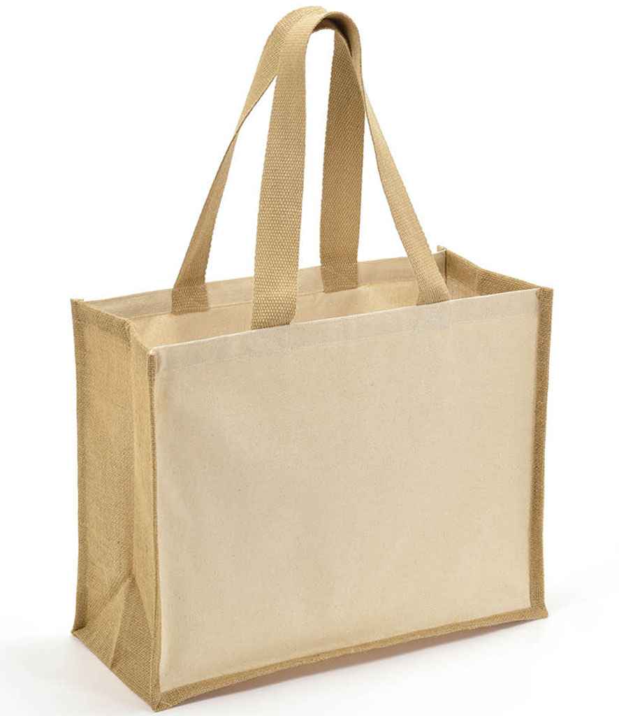 Brand Lab Jute and Canvas Shopper - Natural/Natural