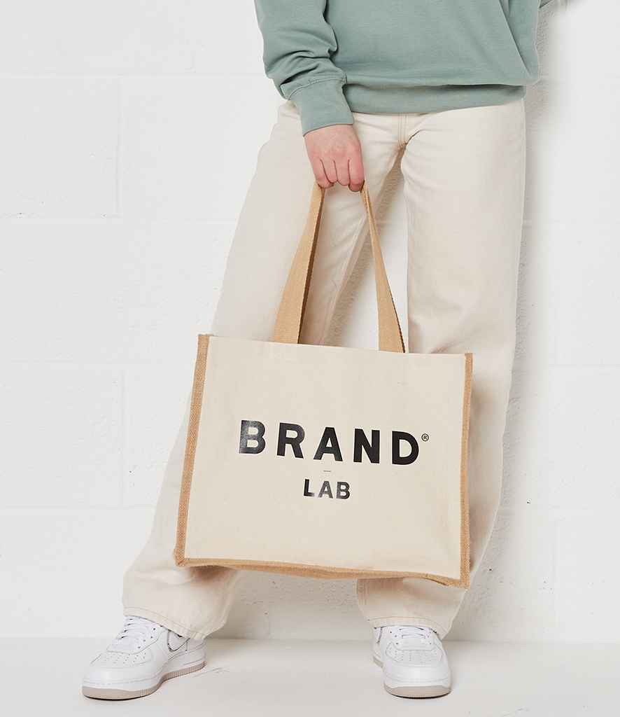 Brand Lab Jute and Canvas Shopper - Natural/Natural