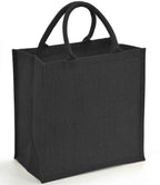 Brand Lab Natural Jute Tote Bag - Black