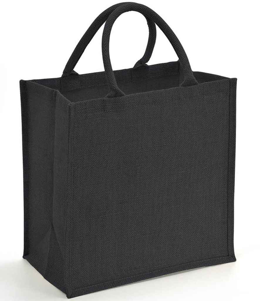 Brand Lab Natural Jute Tote Bag - Black