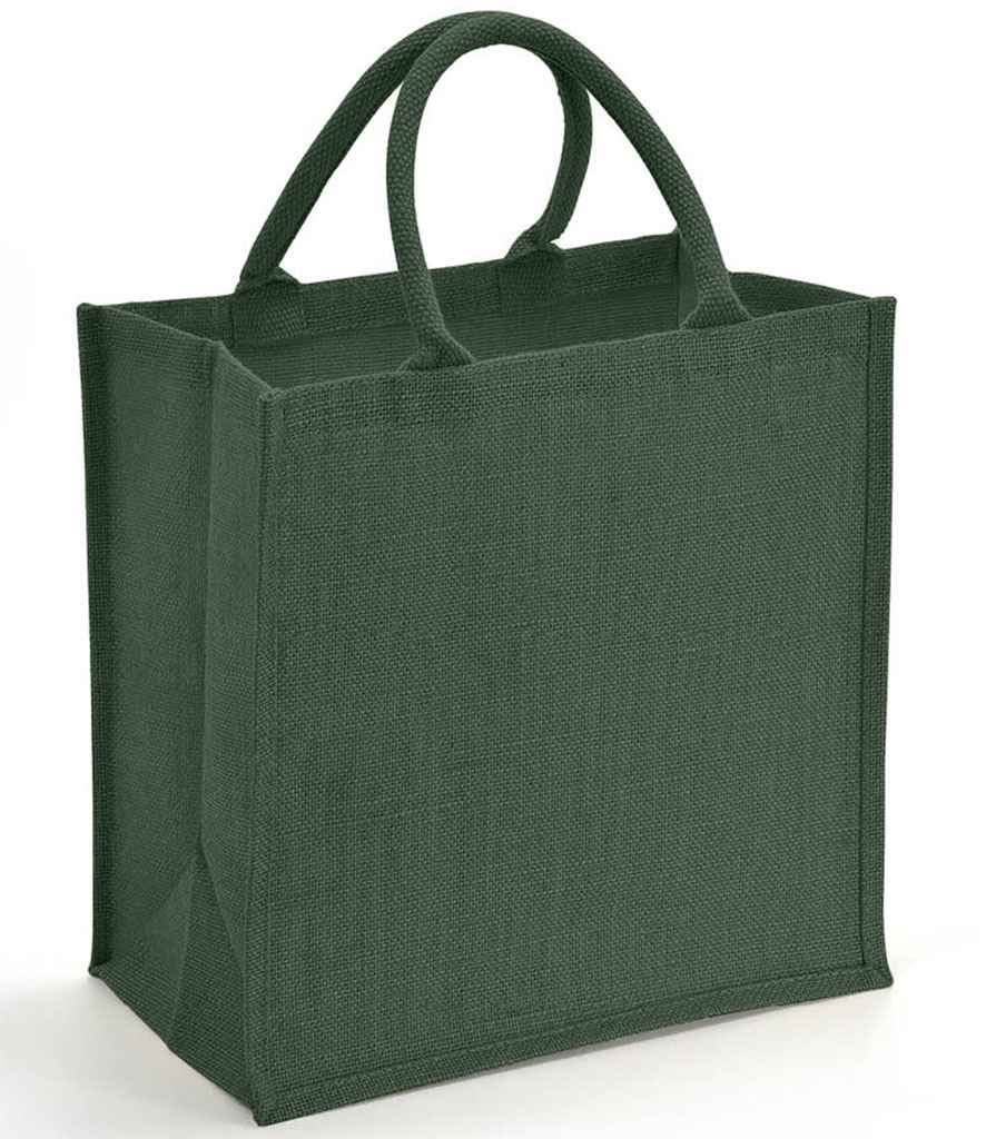 Brand Lab Natural Jute Tote Bag - Forest Green