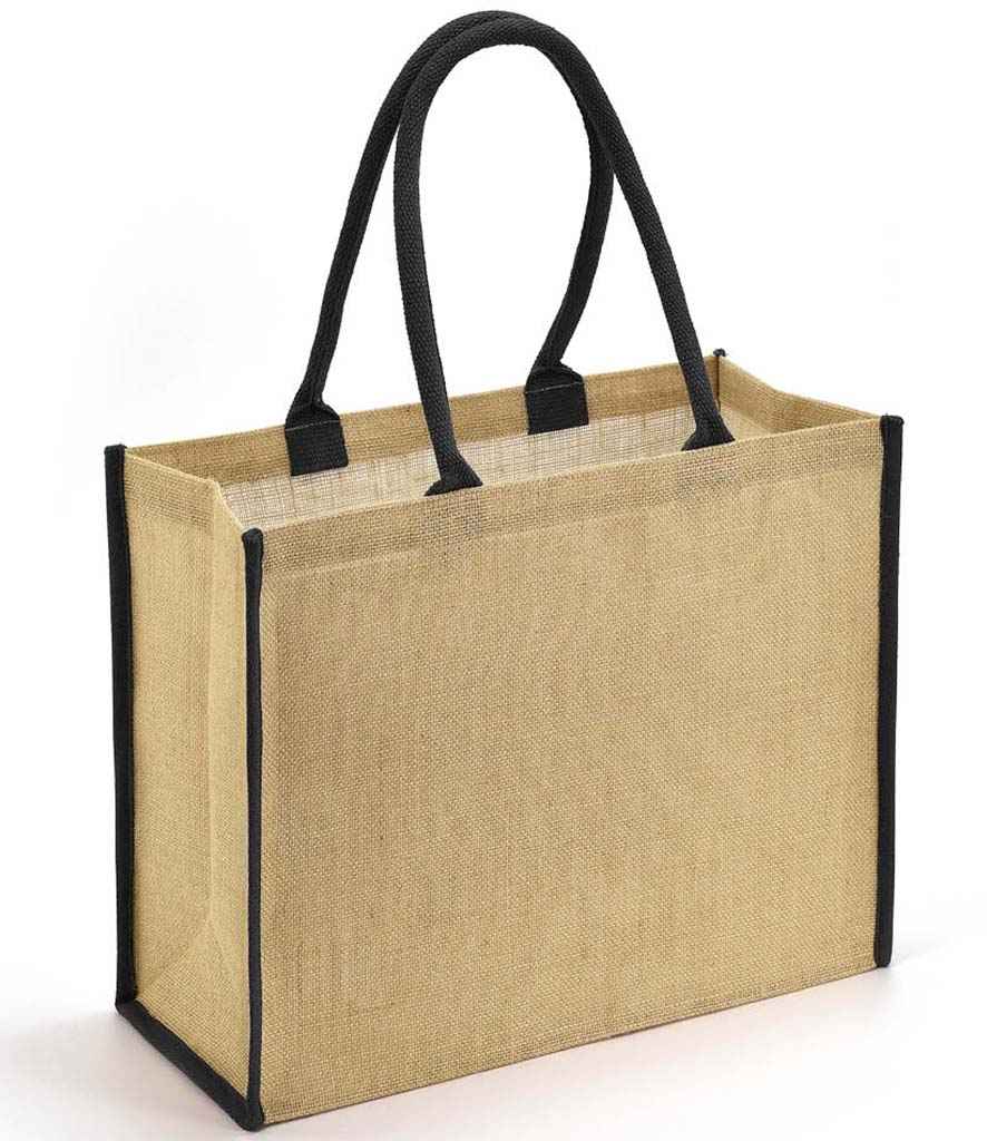 Brand Lab Jute Tipped Shopper - Natural/Black