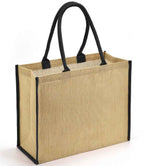 Brand Lab Jute Tipped Shopper - Natural/Black