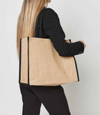 Brand Lab Jute Tipped Shopper - Natural/Black