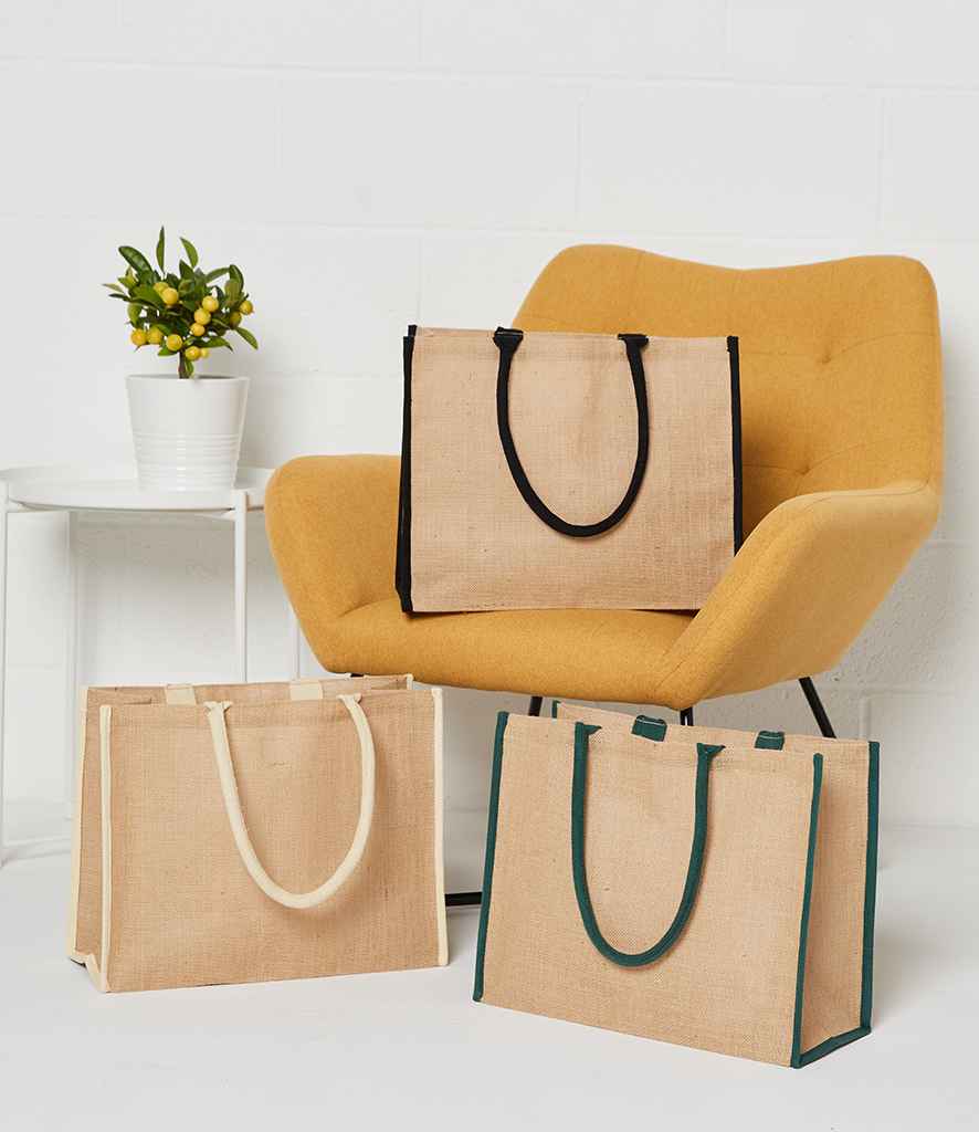 Brand Lab Jute Tipped Shopper - Natural/Cream