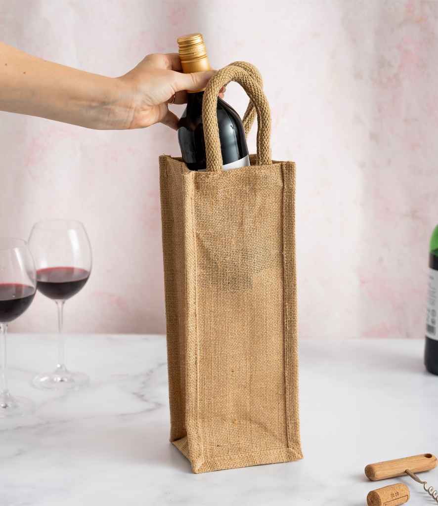 Brand Lab Jute Bottle Bag - Natural