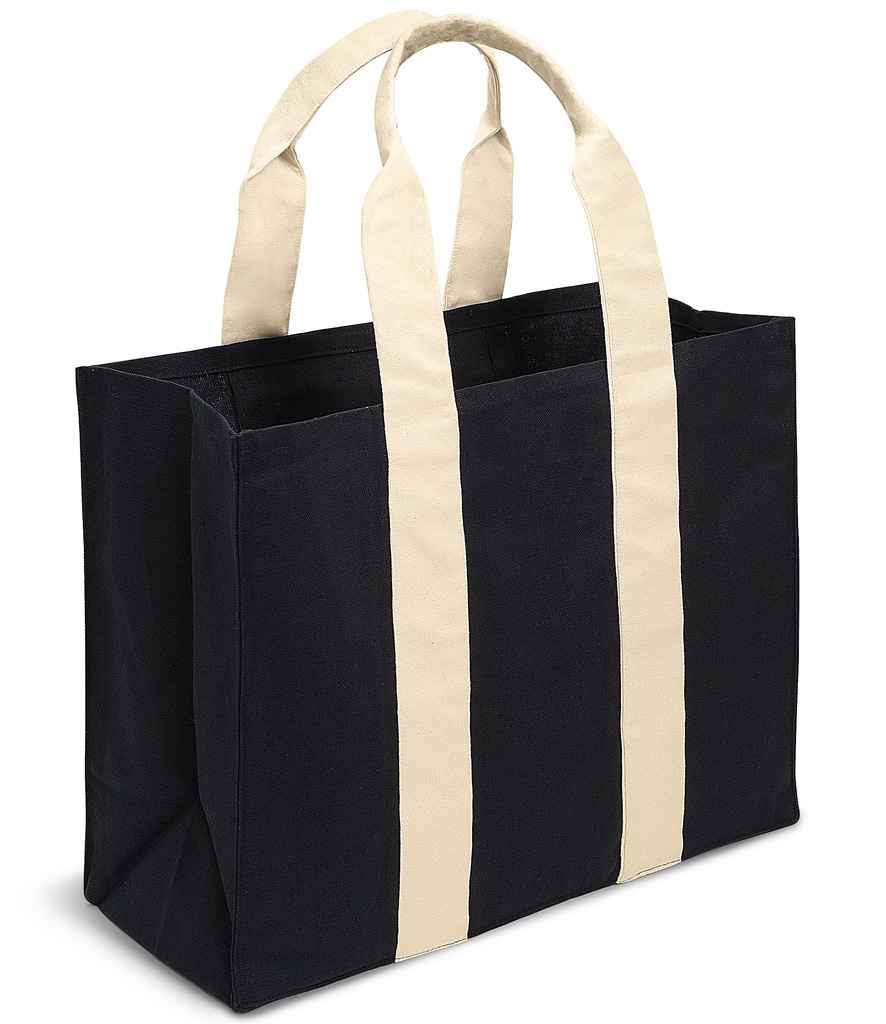 Brand Lab Canvas Wrap Tote Bag - Black/Natural