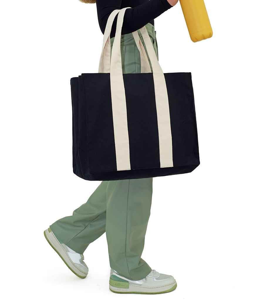Brand Lab Canvas Wrap Tote Bag - Black/Natural