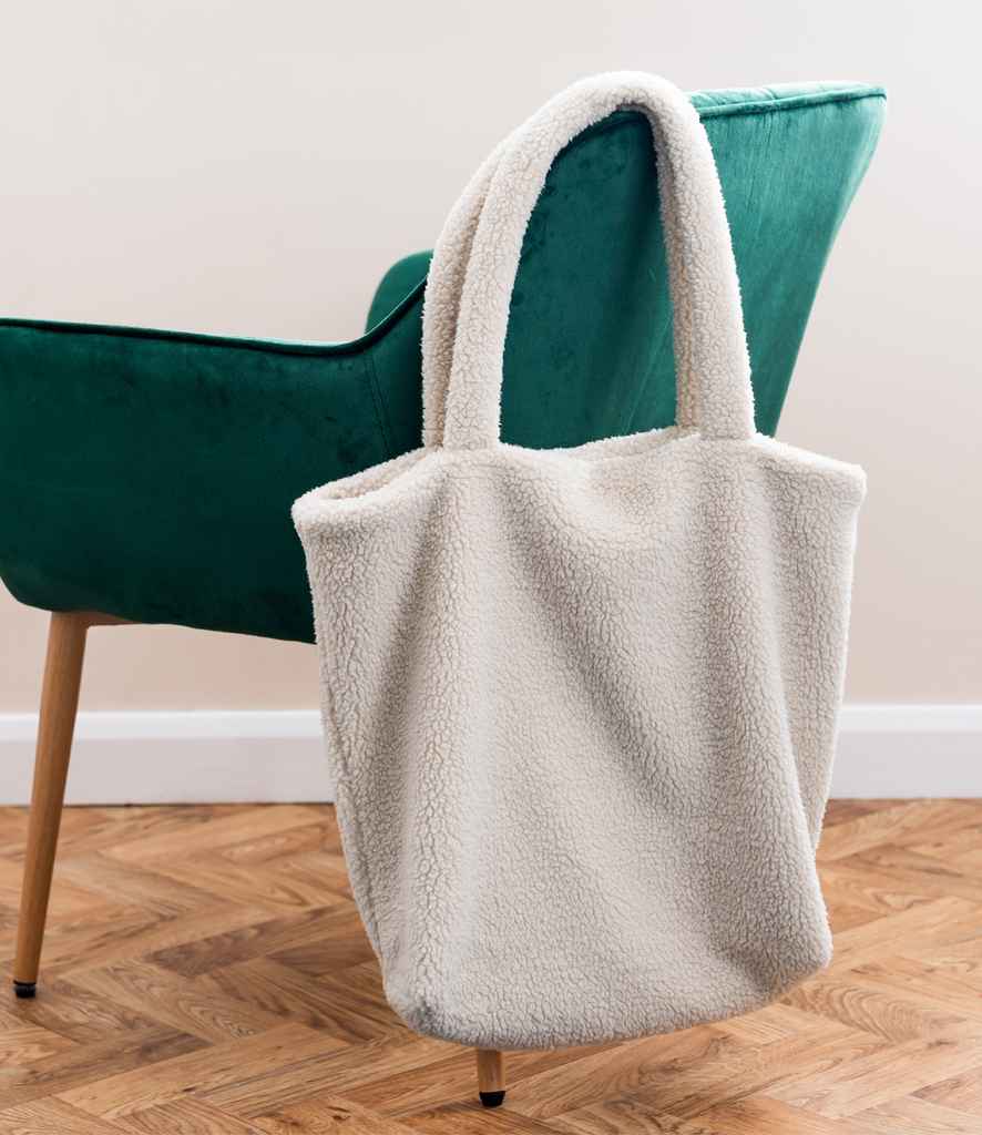 Brand Lab Borg Fleece Shopper Tote Bag - Natural
