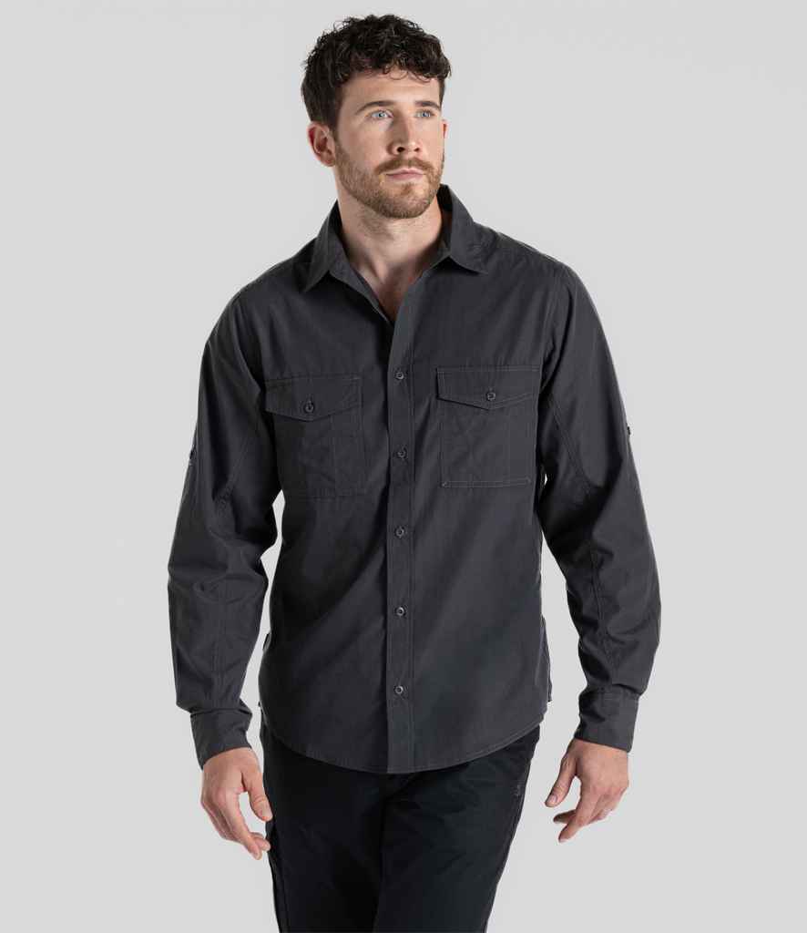 Craghoppers Expert Kiwi Long Sleeve Shirt - Carbon Grey