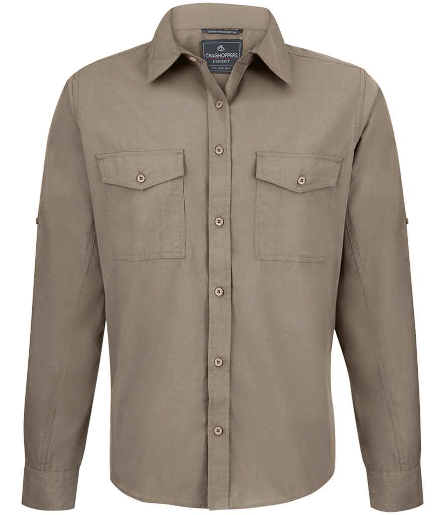 Craghoppers Expert Kiwi Long Sleeve Shirt - Pebble