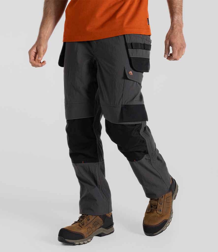 Craghoppers Workwear Sheffield Holster Trousers - Carbon Grey/Black