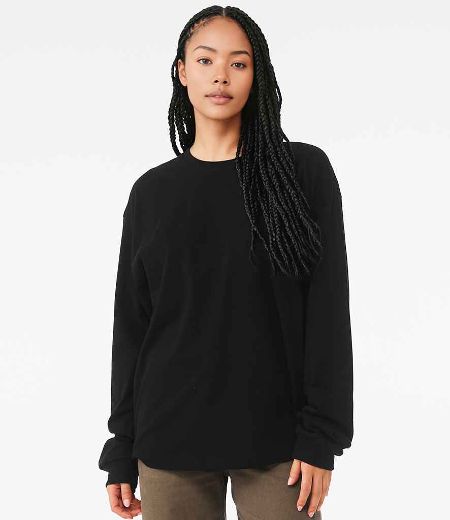 Canvas Unisex Heavyweight Long Sleeve Boxy T-Shirt - Black