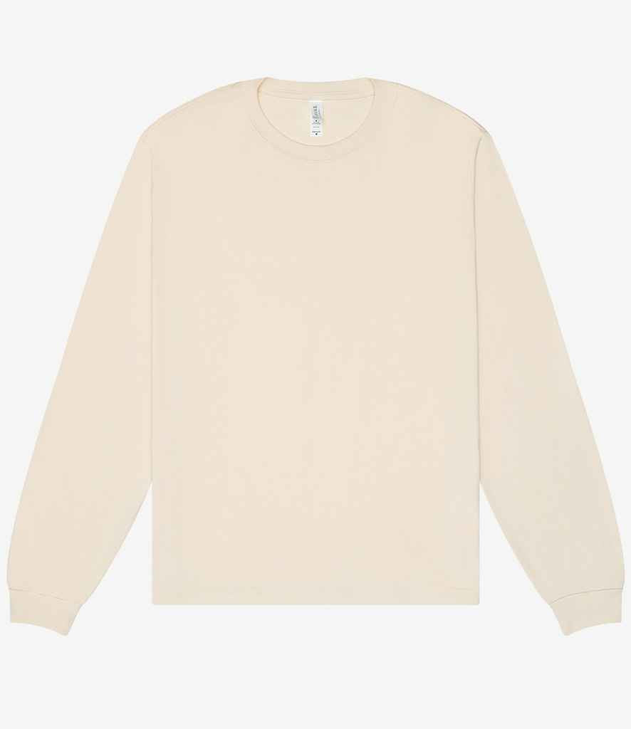 Canvas Unisex Heavyweight Long Sleeve Boxy T-Shirt - Natural