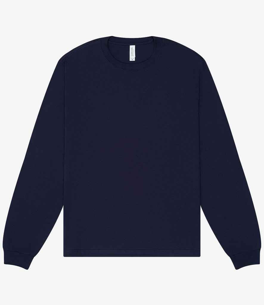 Canvas Unisex Heavyweight Long Sleeve Boxy T-Shirt - Navy