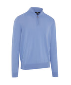 1/4-zip merino blend sweater