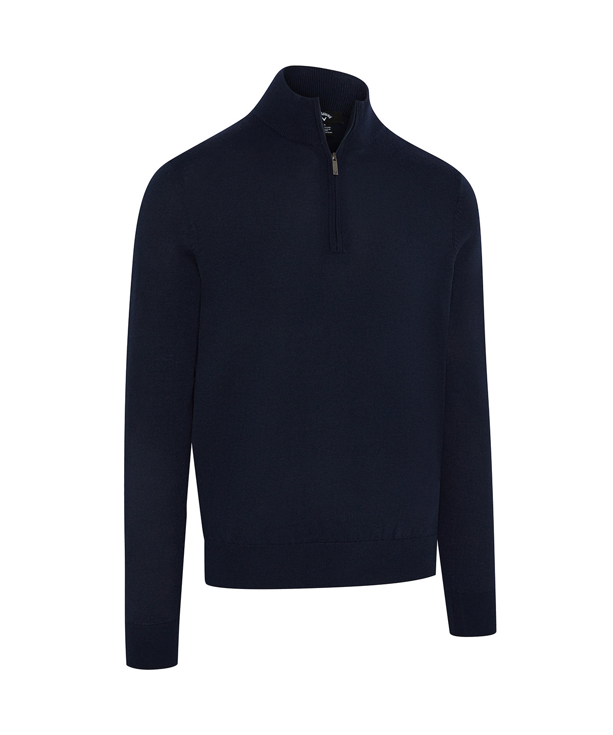 1/4-zip merino blend sweater