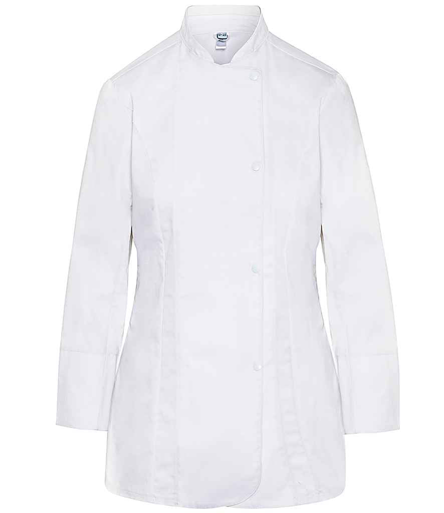 Dennys Ladies Long Sleeve Premium Chef's Jacket - White