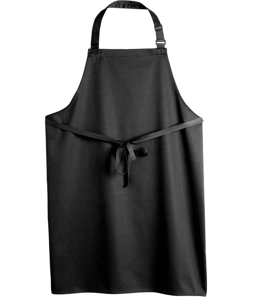 Dennys Polyester Bib Apron - Black