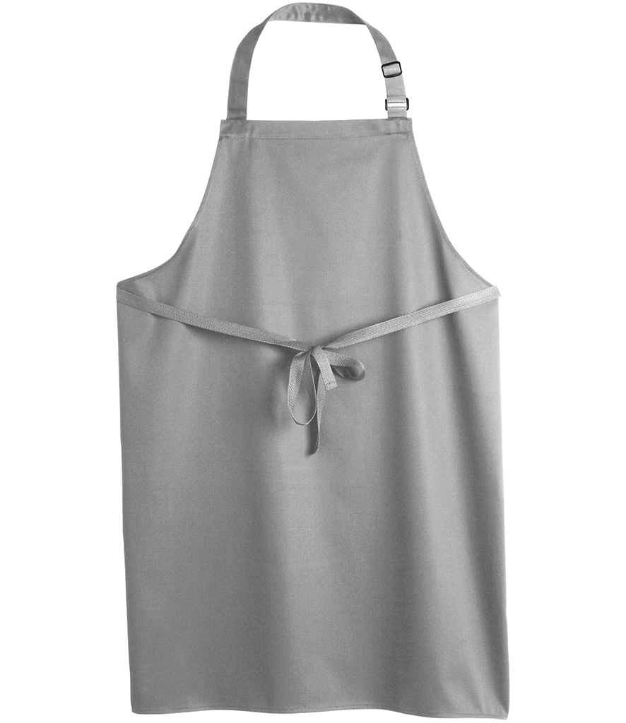 Dennys Polyester Bib Apron - Light Grey