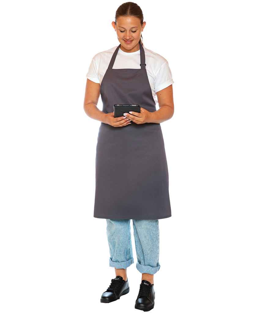 Dennys Polyester Bib Apron - Storm Grey