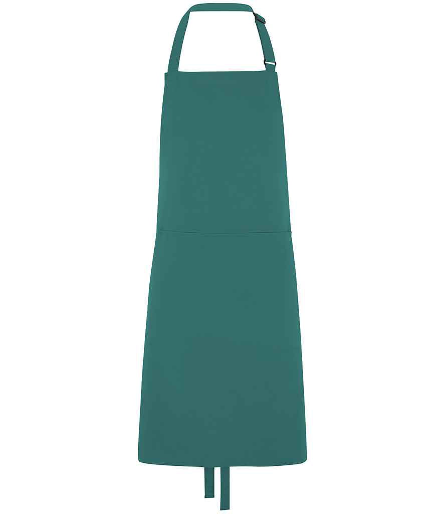 Dennys Polyester Bib Apron with Pocket - Sea Grass