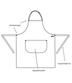 Dennys Bib Apron with Pocket - Black