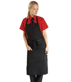 Dennys Bib Apron with Pocket - Black
