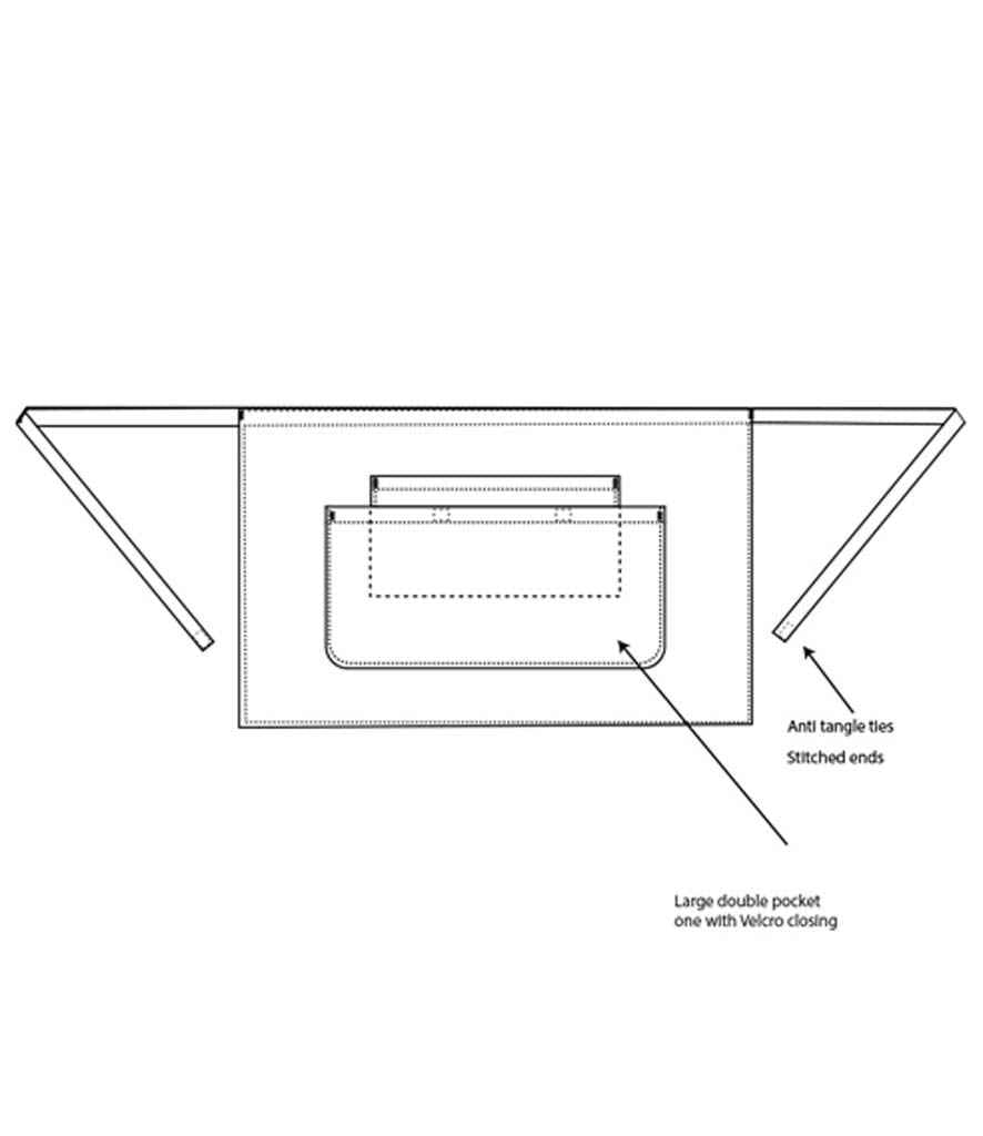 Dennys Bar Apron with Pocket - Black