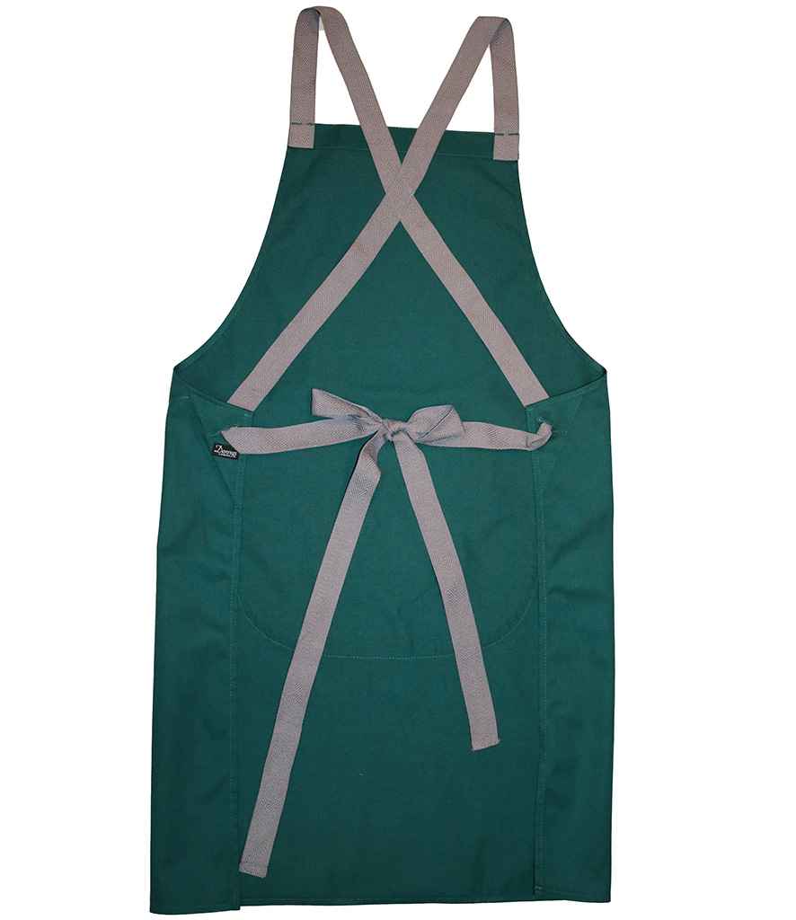 Dennys Cross Back Apron - Bottle Green