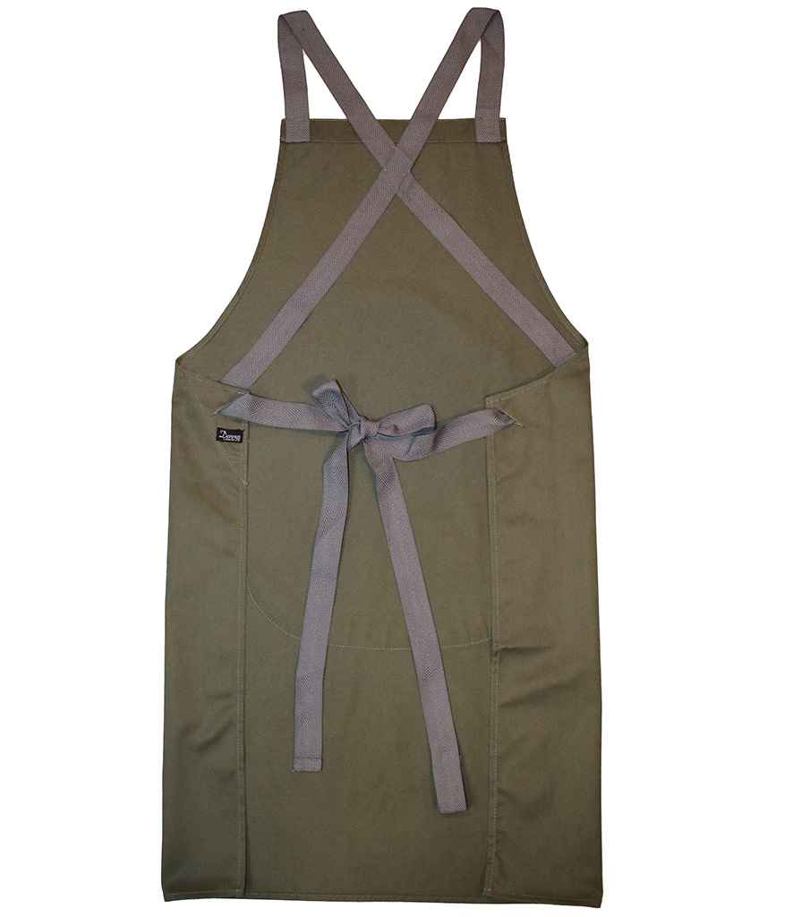 Dennys Cross Back Apron - Olive Green