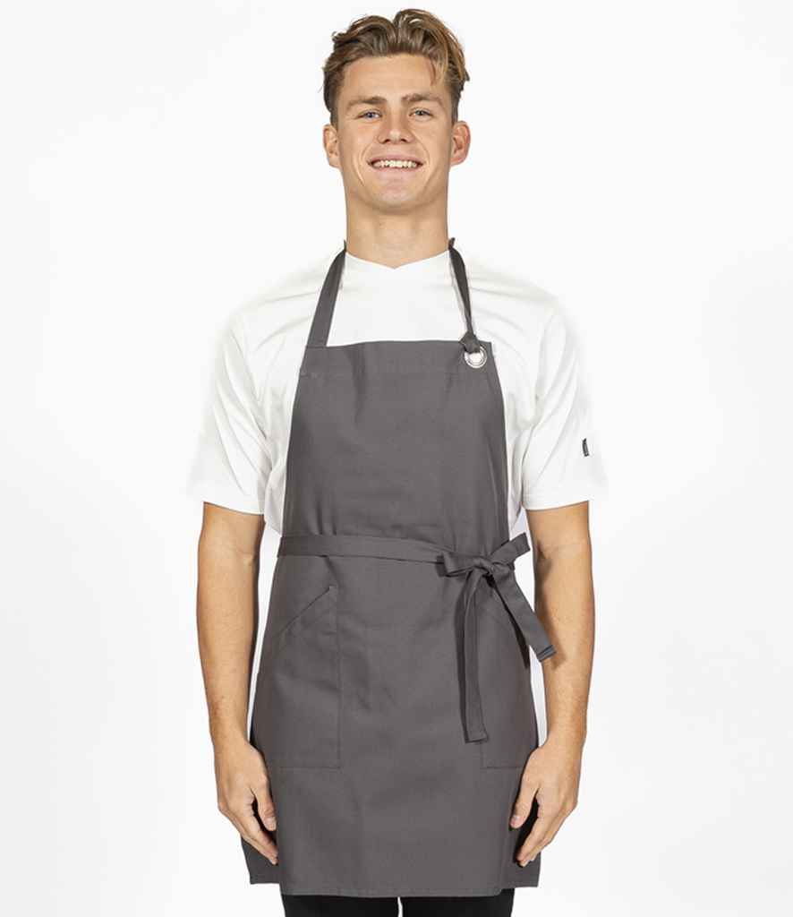 Dennys Canvas Apron with Metal Eyelets - Storm Grey