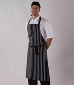 Dennys Stripe Bib Apron - Navy/White