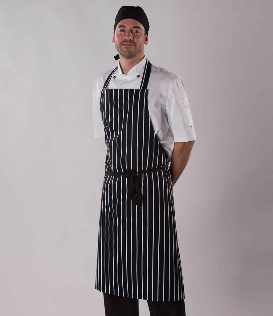 Dennys Stripe Bib Apron - Navy/White