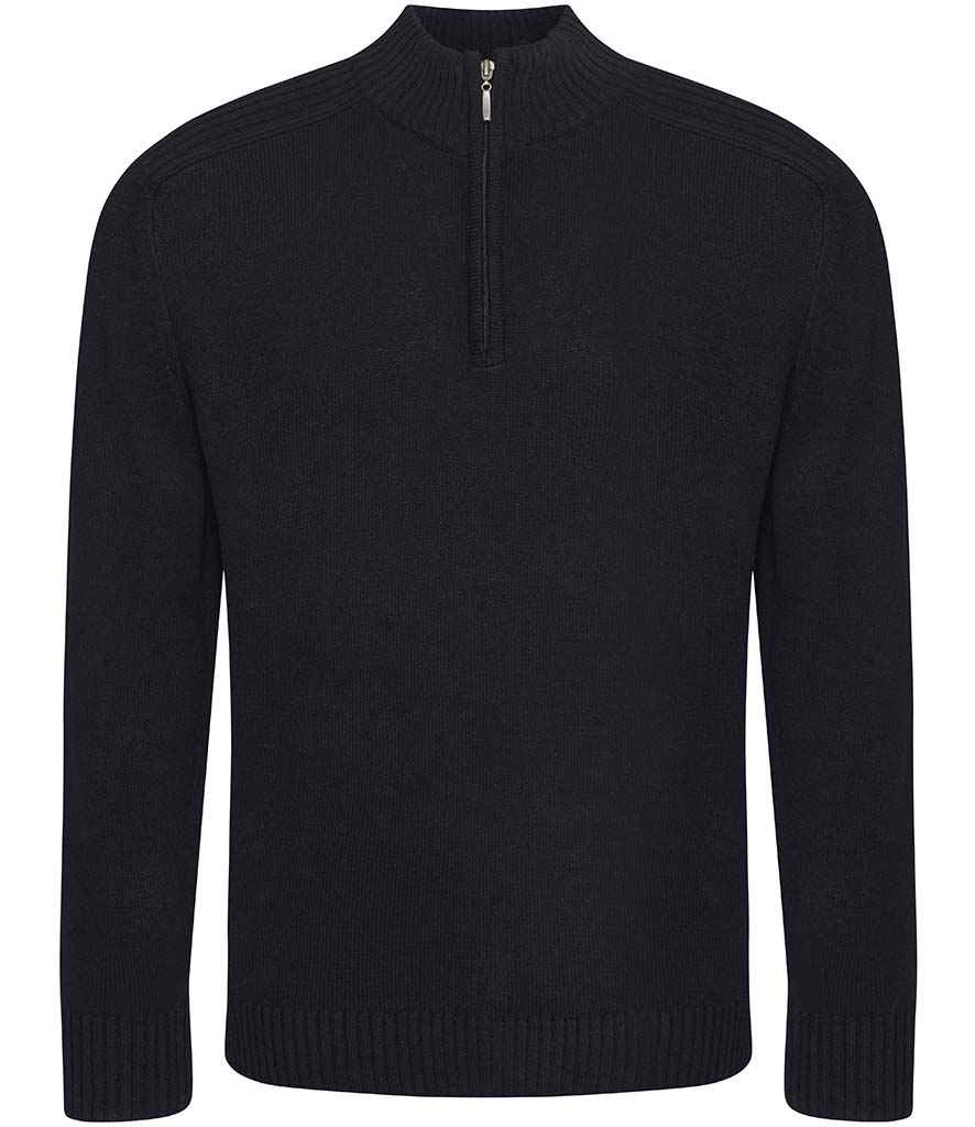 Ecologie Unisex Wakhan Zip Neck Sustainable Sweater - Black