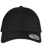 Flexfit 5 Panel Premium Curved Snapback - Black