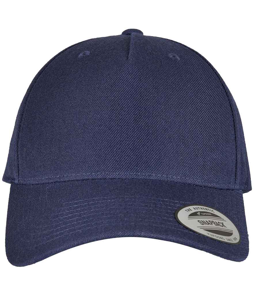 Flexfit 5 Panel Premium Curved Snapback - Navy
