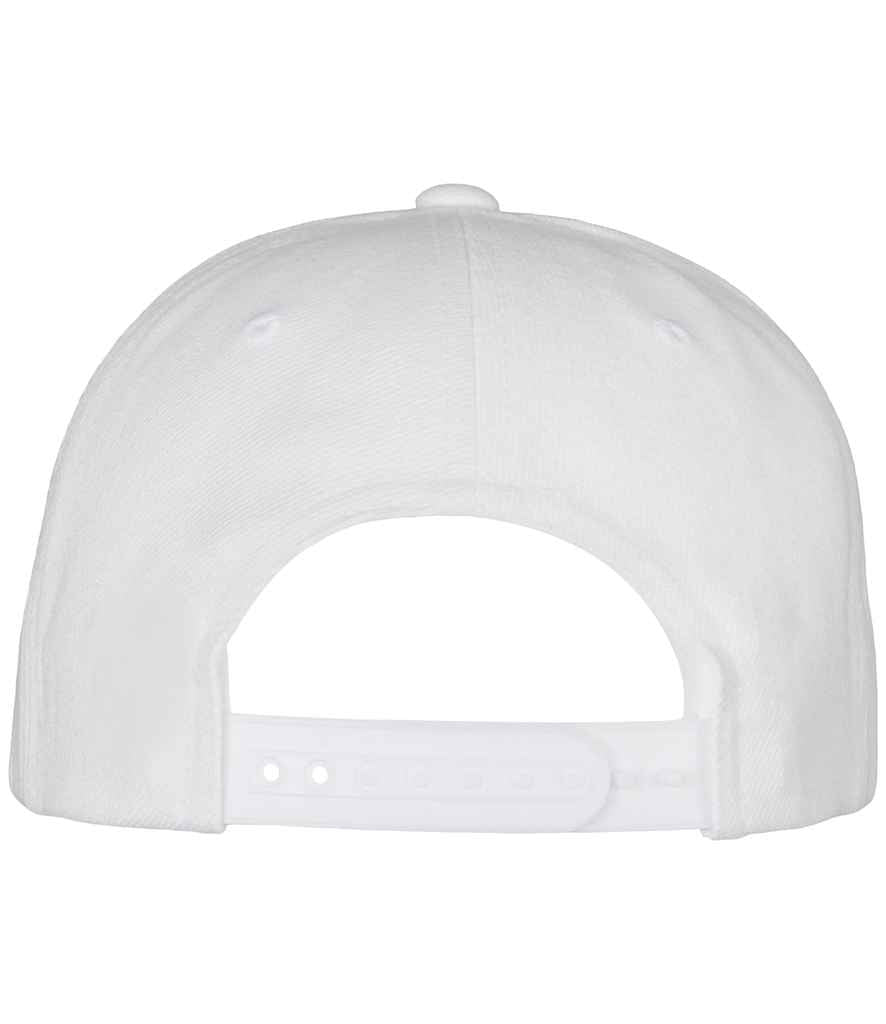 Flexfit 5 Panel Premium Curved Snapback - White
