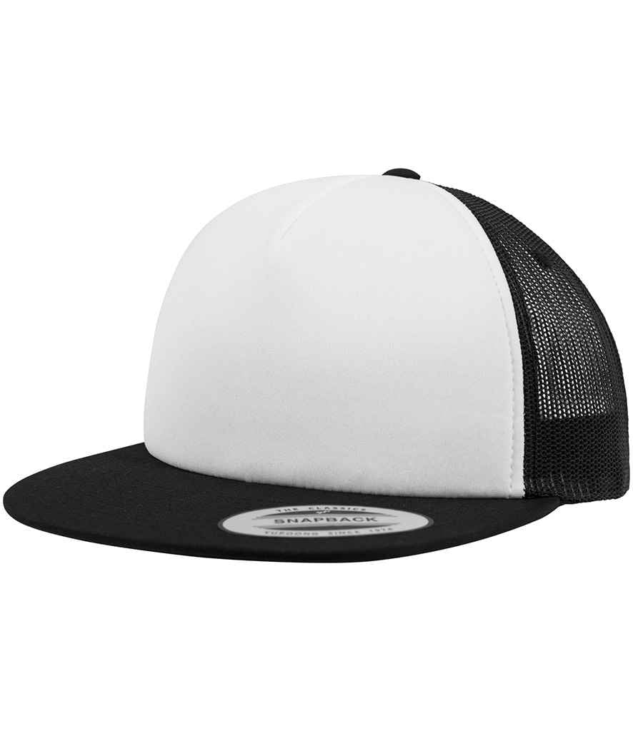 Flexfit Foam Trucker Cap - Black/White/Black