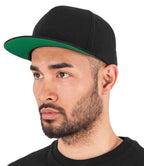 Flexfit Classic 5 Panel Snapback Cap - Black