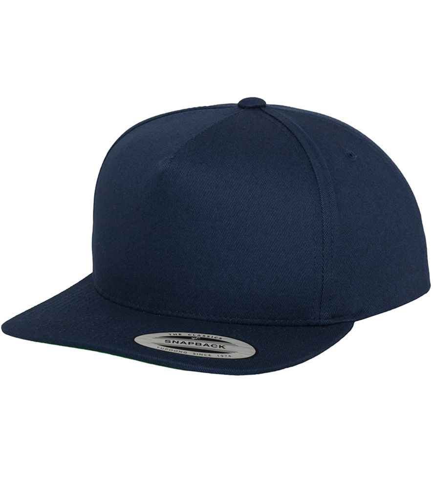 Flexfit Classic 5 Panel Snapback Cap - Navy