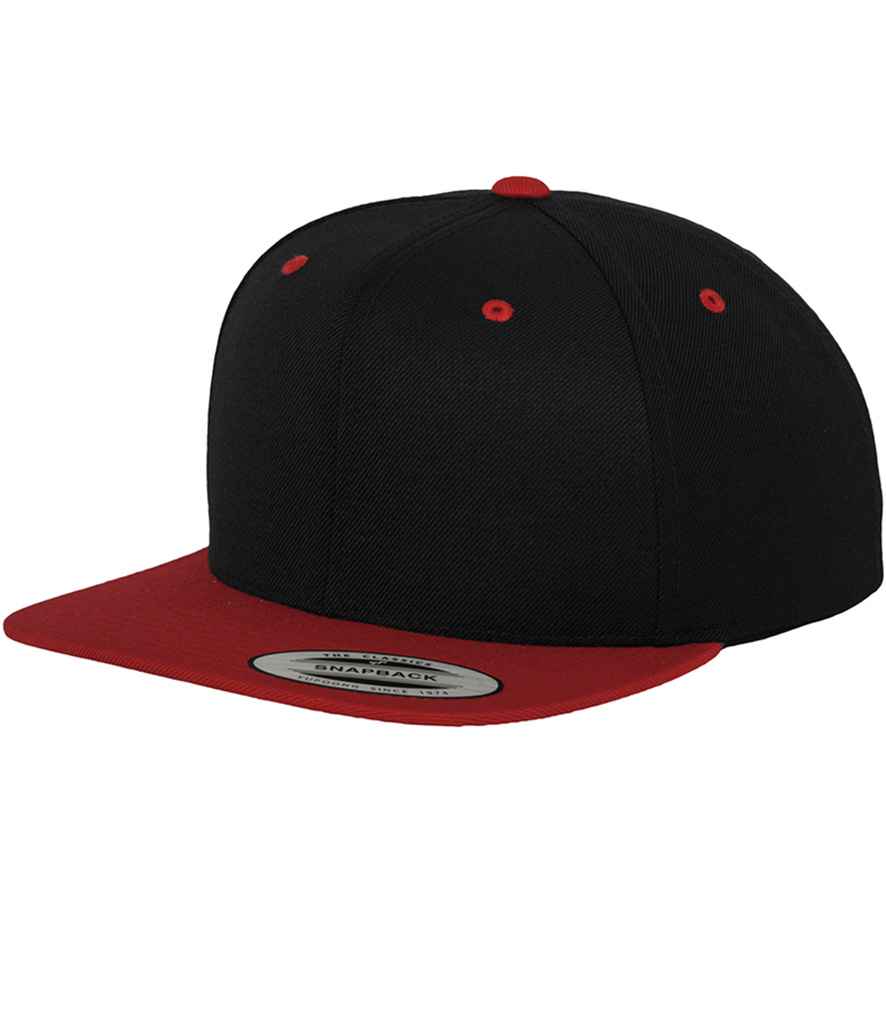 Flexfit Two Tone Classic Snapback Cap - Black/Red